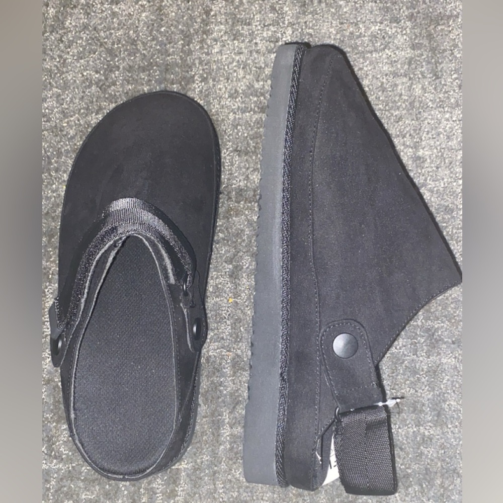 Black Suede Clogs